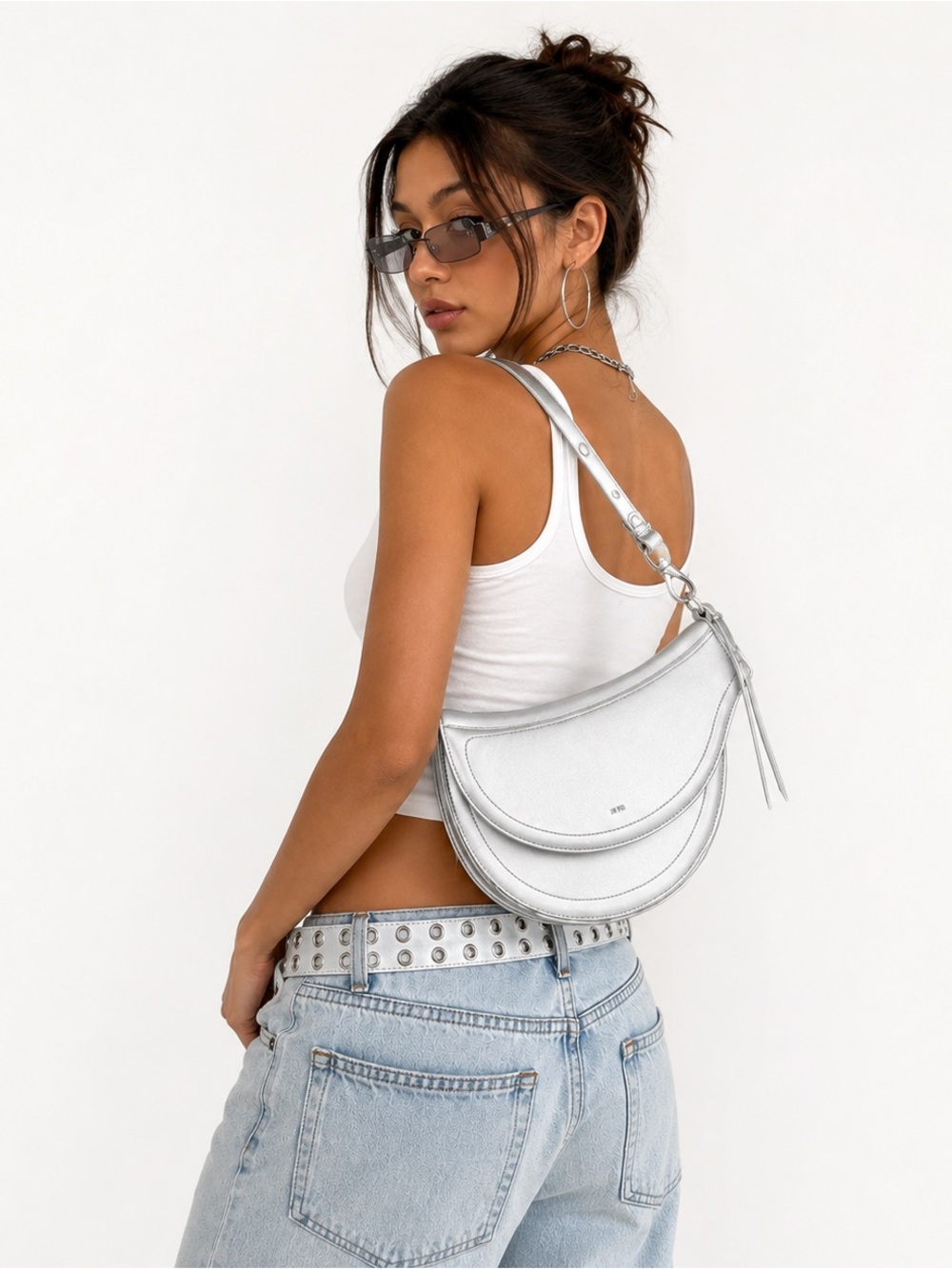 JW PEI Ashlie Bag Hobo Saddle Bag Y2K